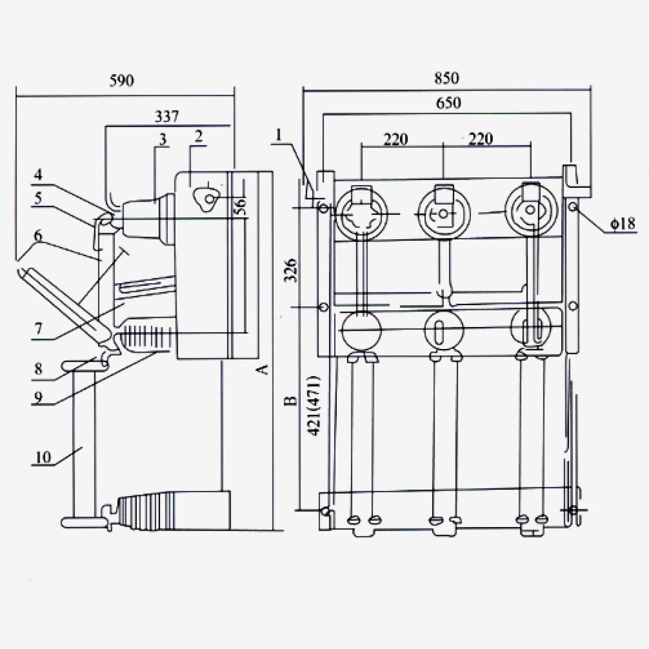 FN3 12kV 400A Indoor High-Voltage Load Break Switch