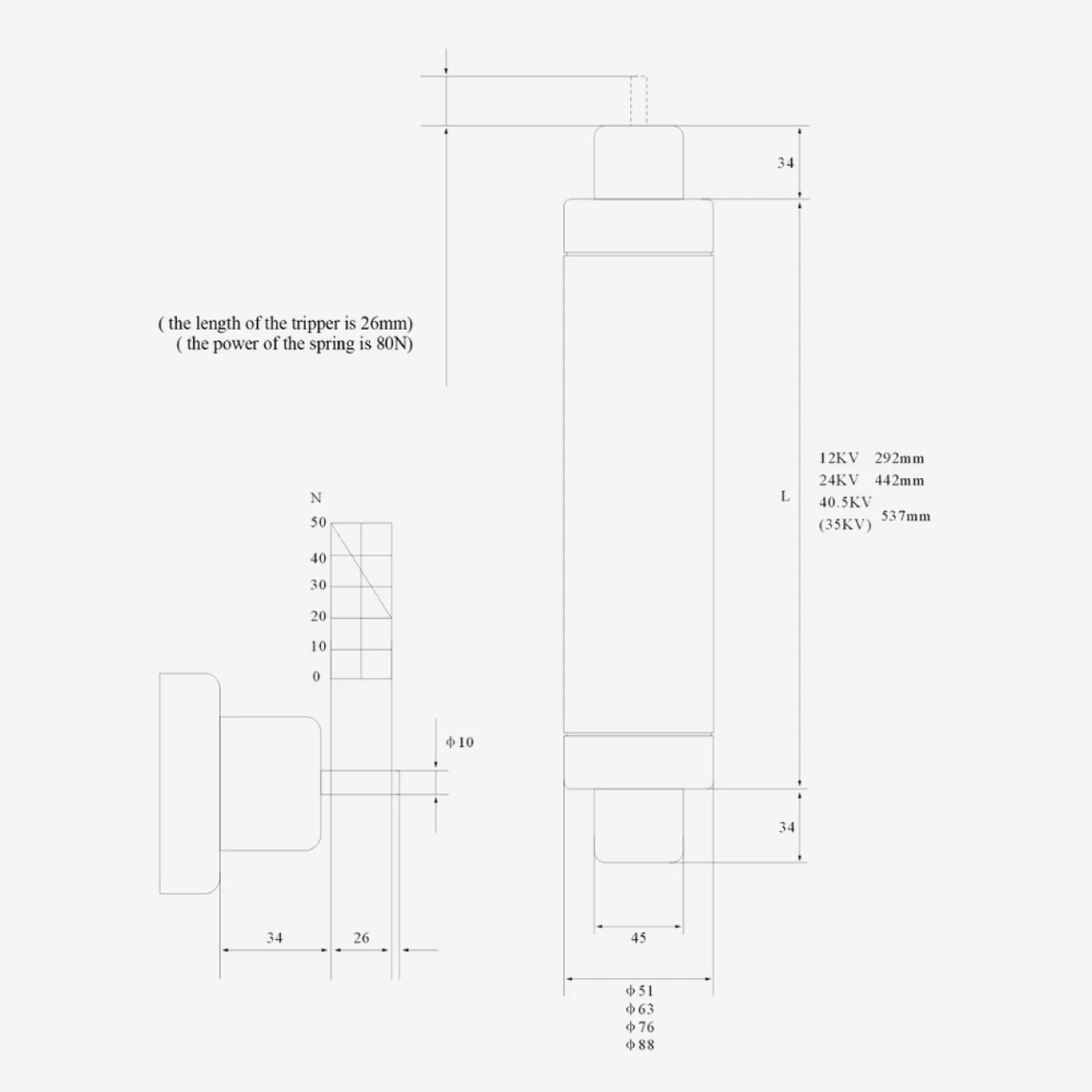 High Voltage Current Limiting Fuse for Transformer Protection (7.2kV – 40.5kV)